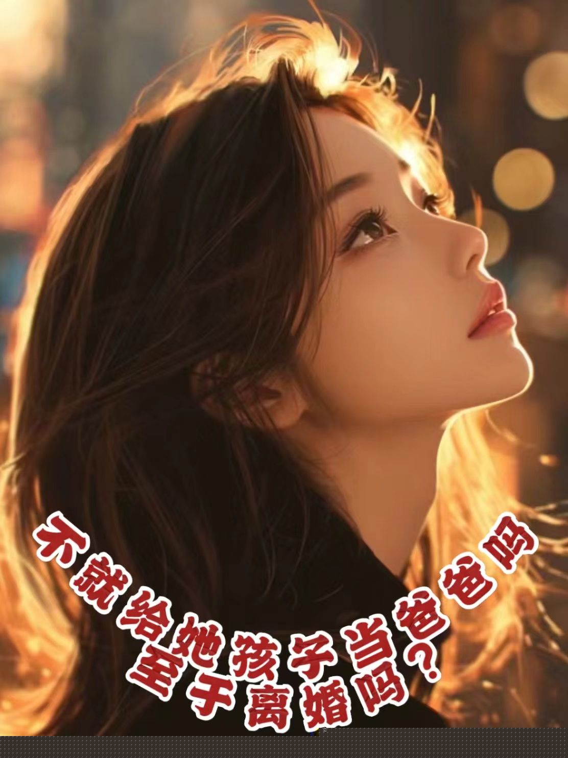 不就给她孩子当爸爸吗，至于离婚吗？