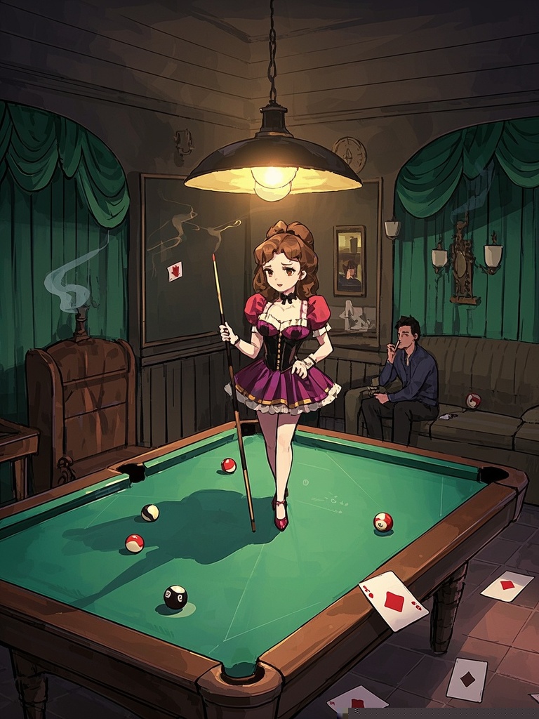 舍友成了台球公主